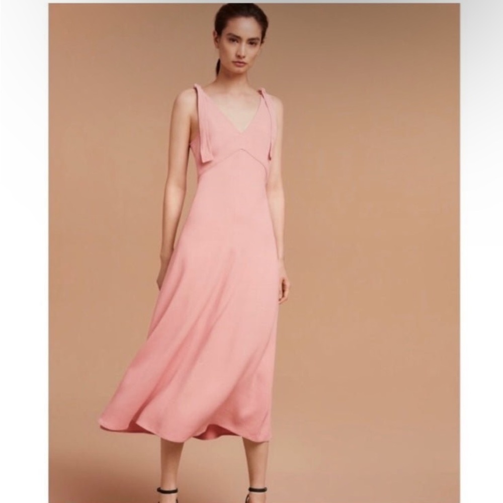 Wilfred Preface Shoulder-Tie Dress. Black. Size Small.